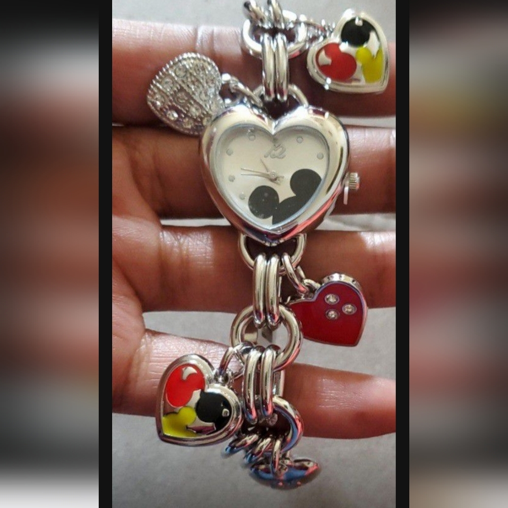 New Mickey Mouse Minnie mouse charm watch